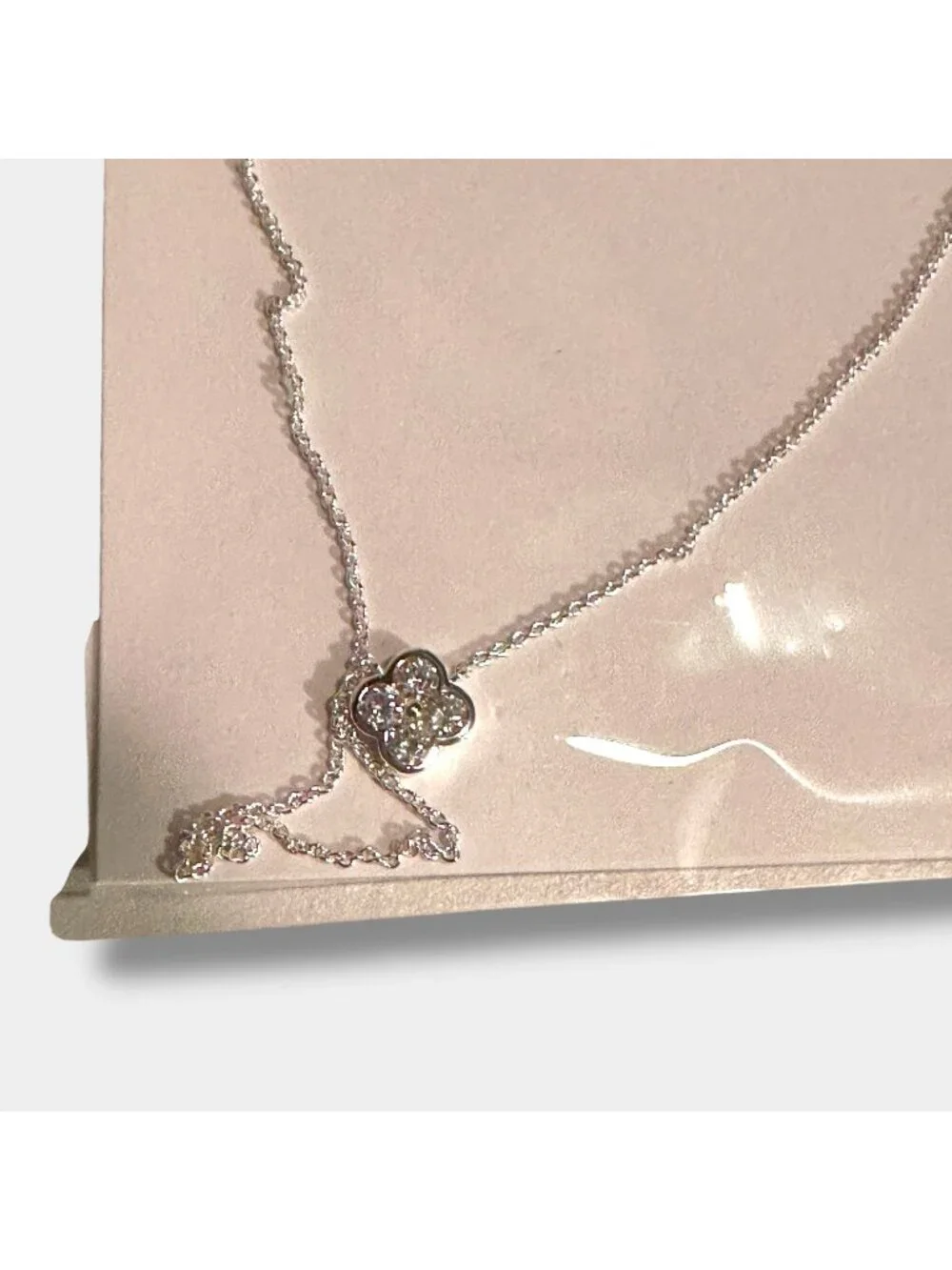 Electric Picks Camilla Necklace Silver Plated Chain With Flower Charm 16in